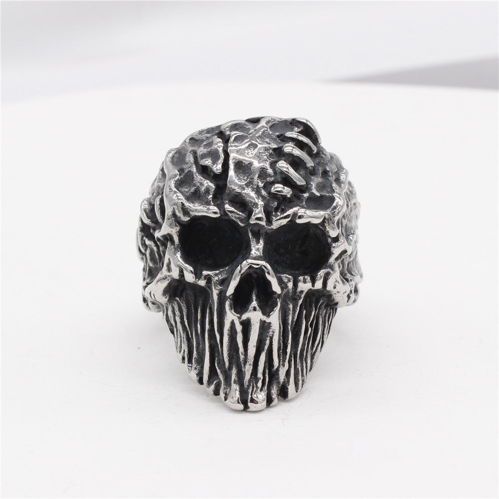 Mummy Skull Titanium Steel Ring