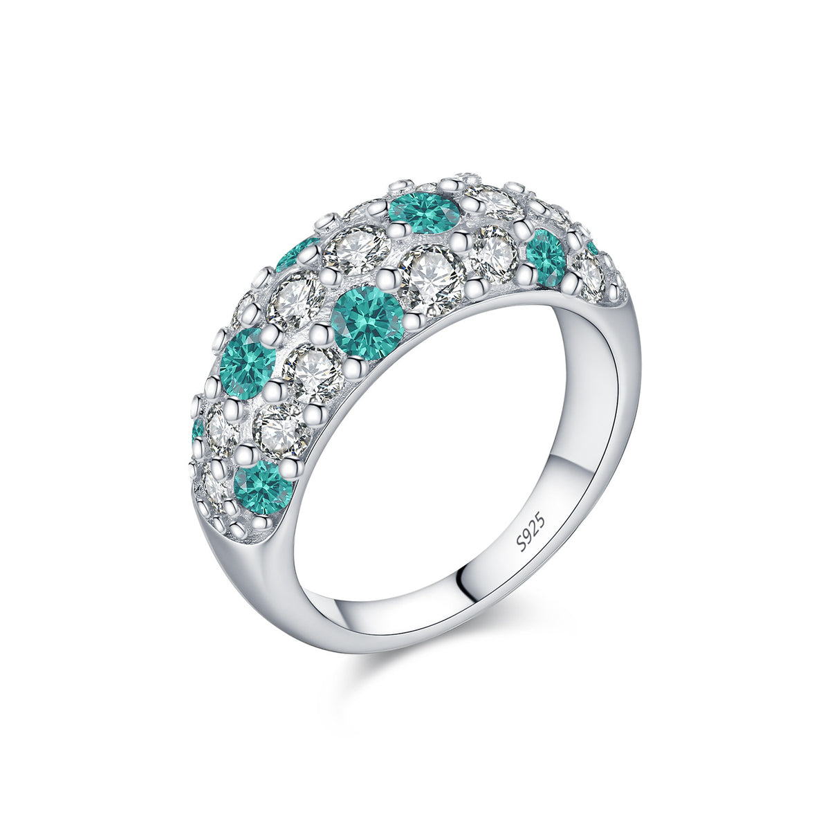 925 Sterling Silver Paraiba-Color Ring