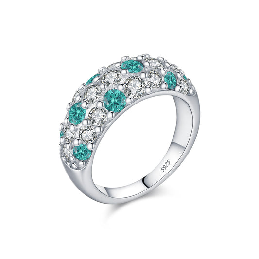 925 Sterling Silver Paraiba-Color Ring