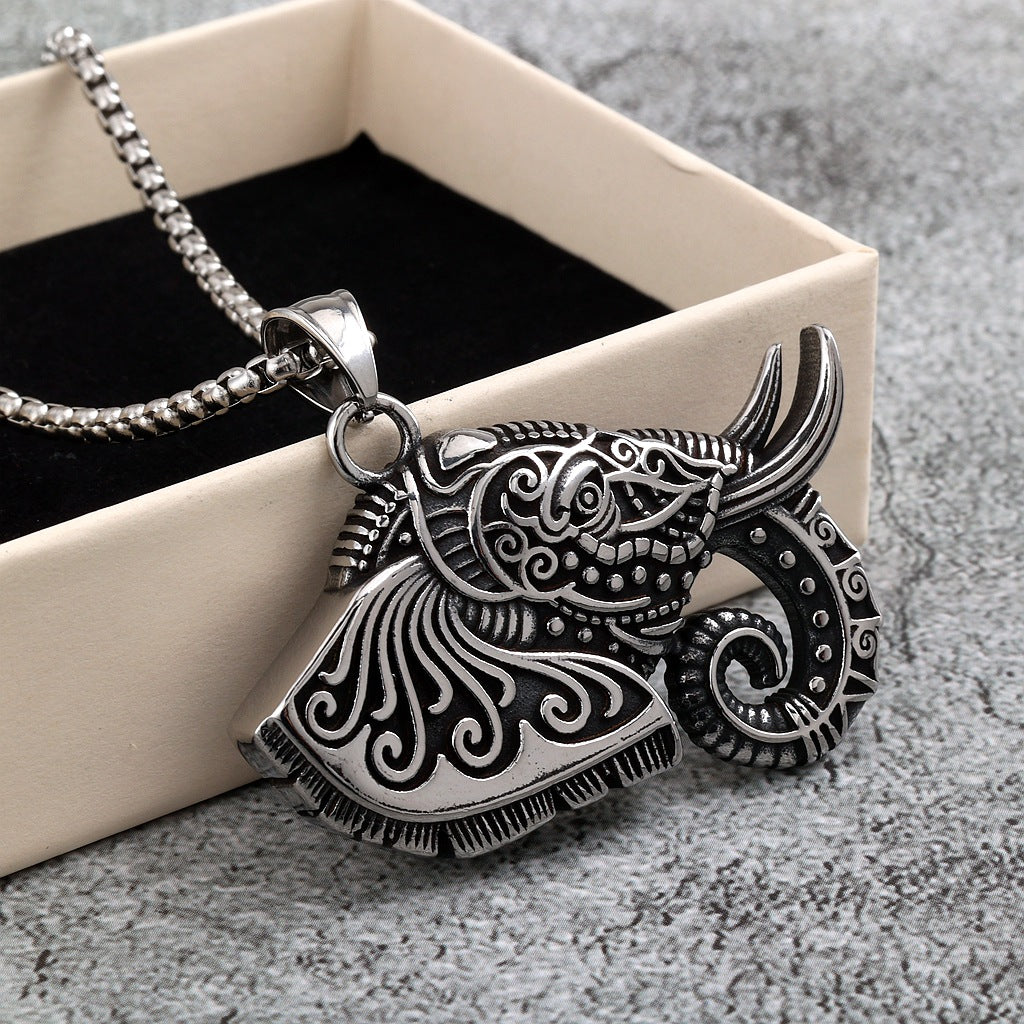Vintage Stainless Steel Men's Ring