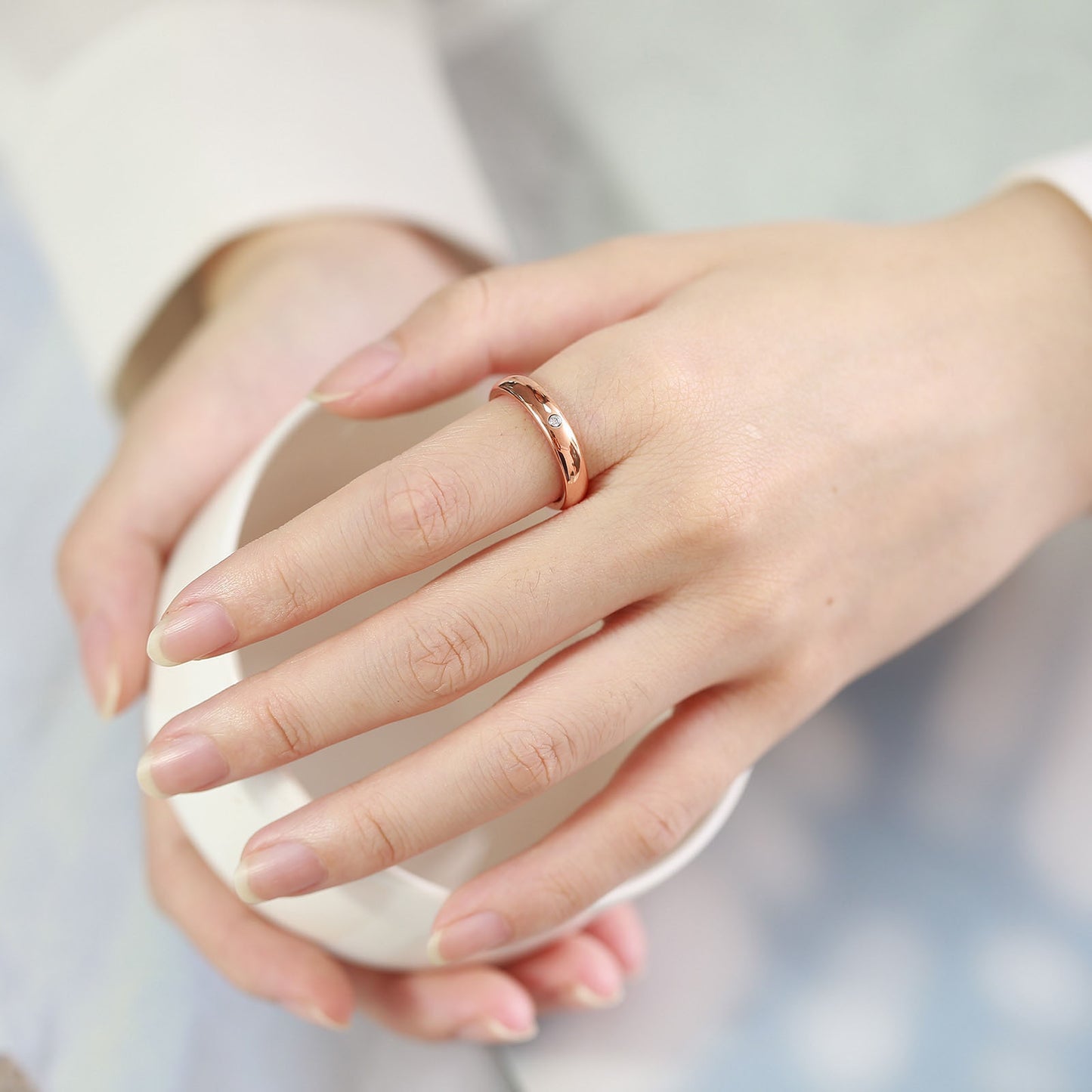 New Product on the Market 4MM Zircon Tungsten Steel Ring