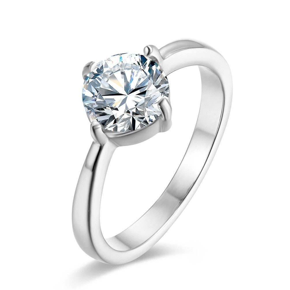 Zircon Ring – Elegant Engagement Ring