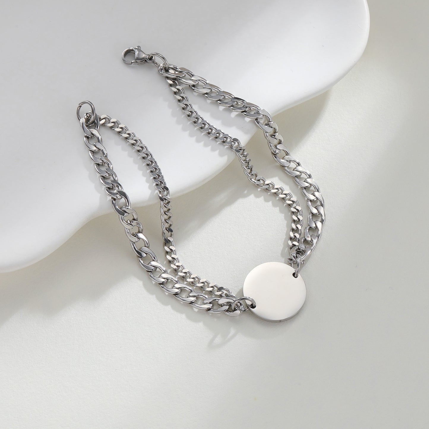 Planderful Everyday Genie Stainless Steel Unisex Double Layer Bracelet For Couples