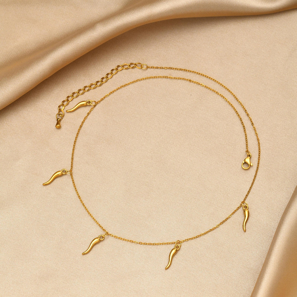 French Classic Pearl Necklace Clavicle Chain Stainless Steel Long Tube Water Drop