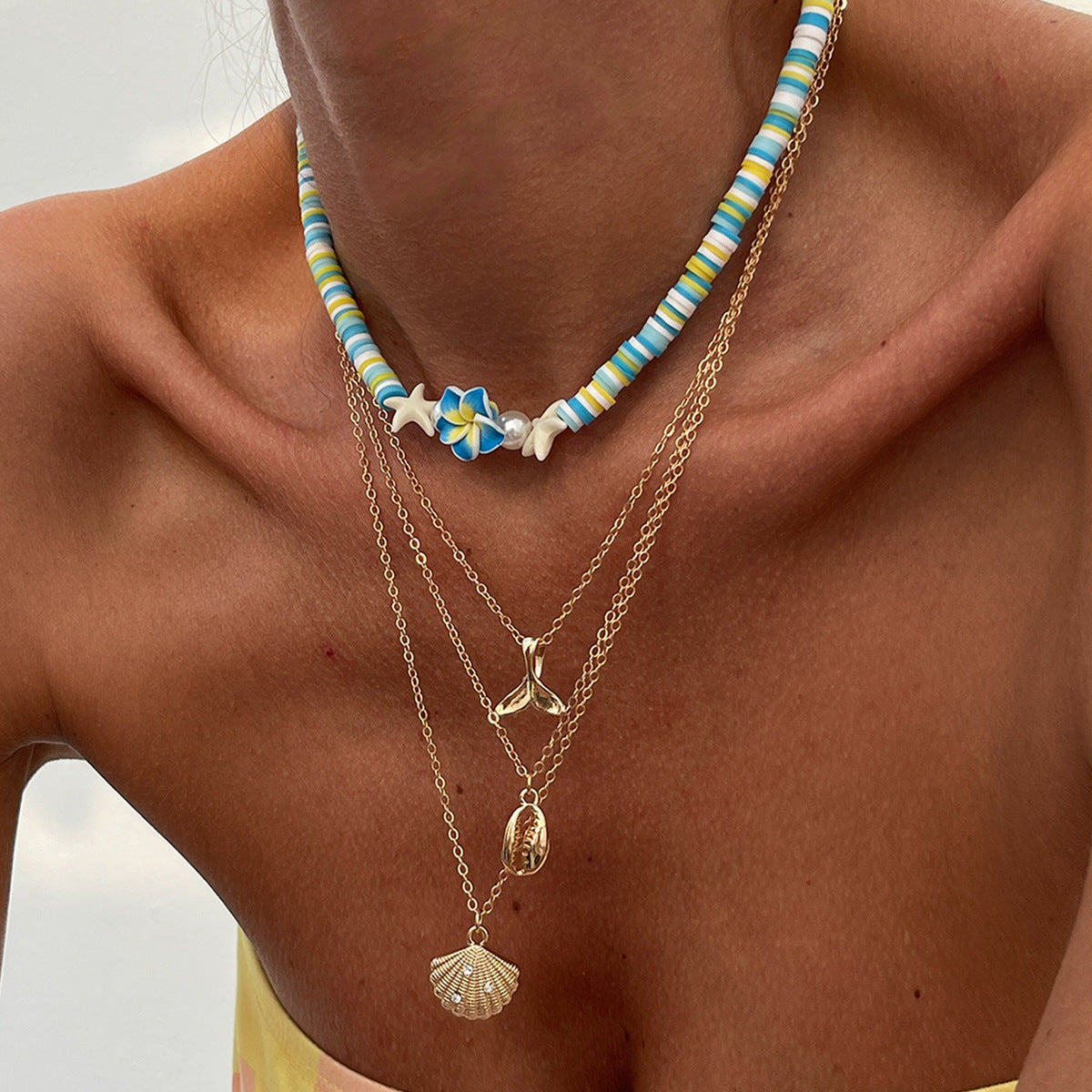 Planderful Vienna Verve Necklace – Multi-Layer Ocean Style Design