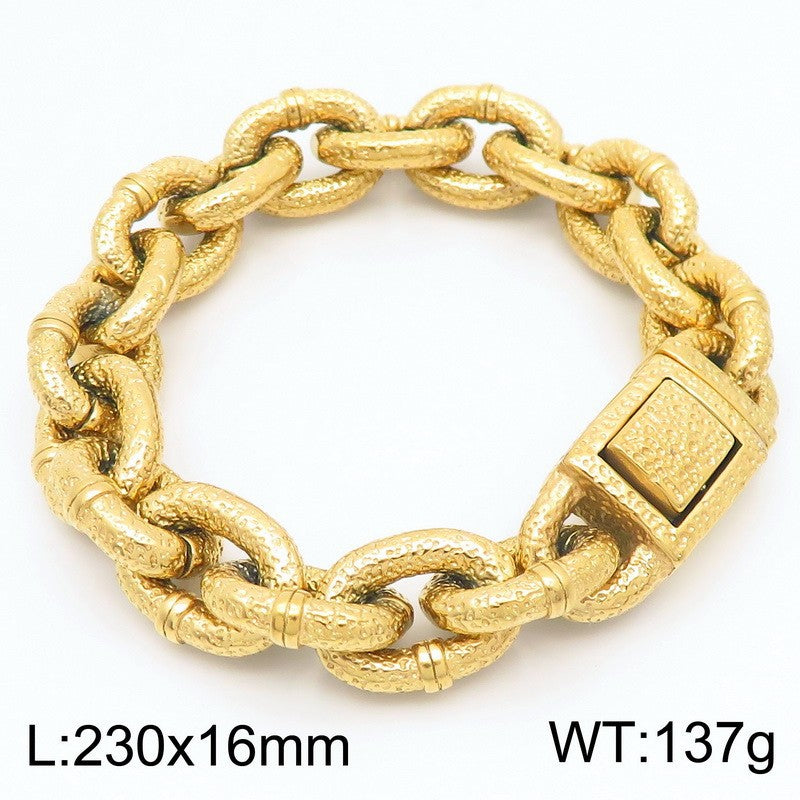 Heavy Industry – Punk Style Casting Rough Beating Cable Chain Bracelet