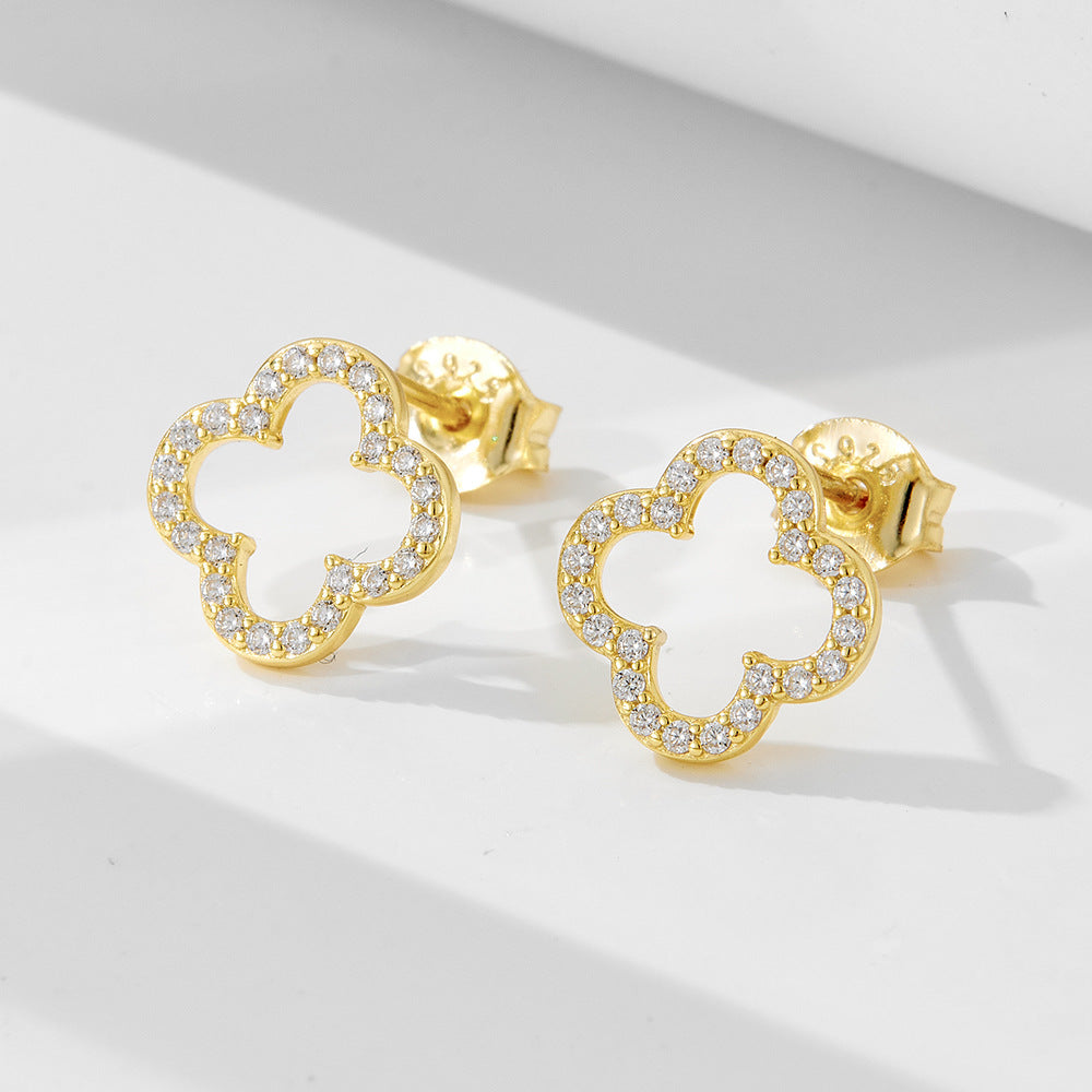European and American Ins Wind Four-Leaf Clover Earrings