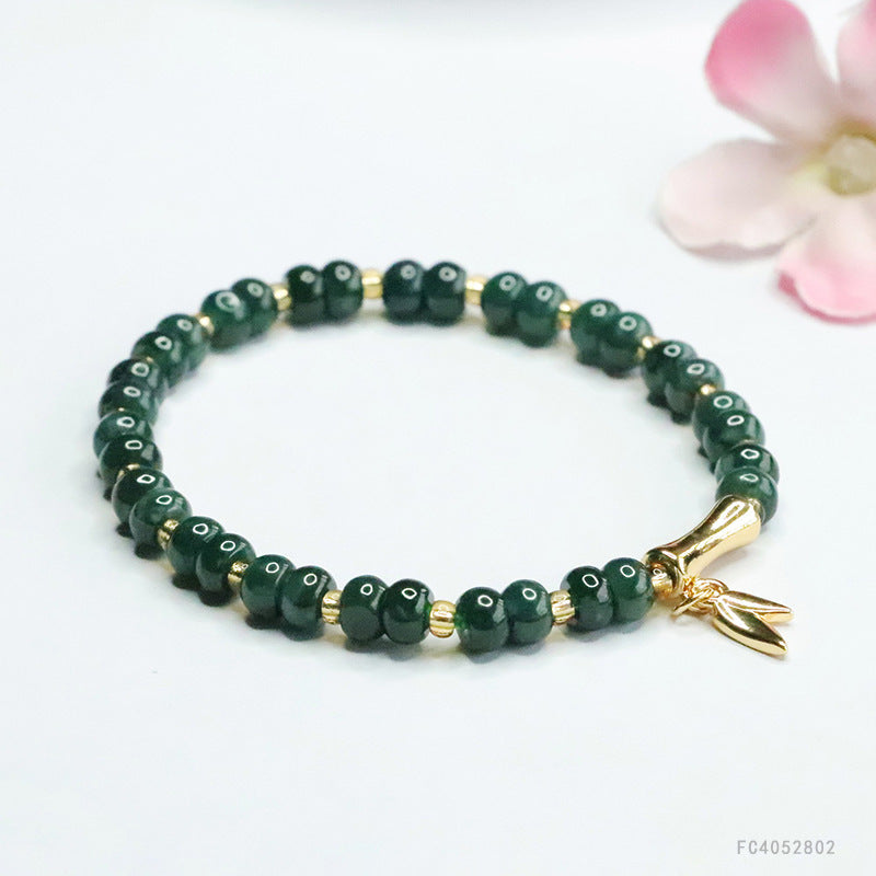 Blue Water Jadeite Abacus Bead Style 3 Bracelet