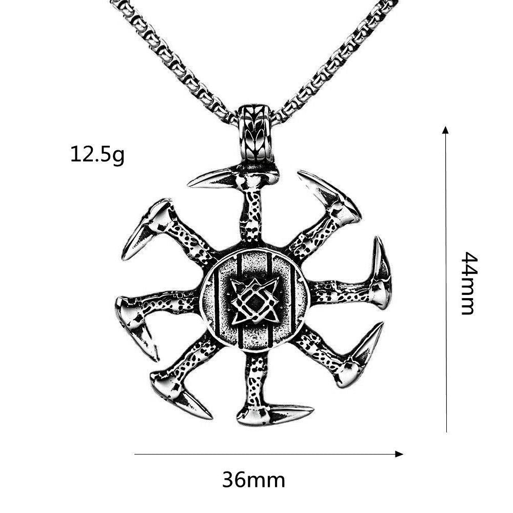 Viking Pendant Titanium Steel Necklace For Men Legendary Norse Legacy Logo Planderful