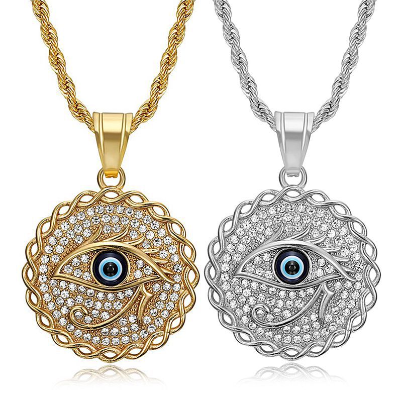 Rhinestone Necklace – Statement Eye Of Horus Pendant