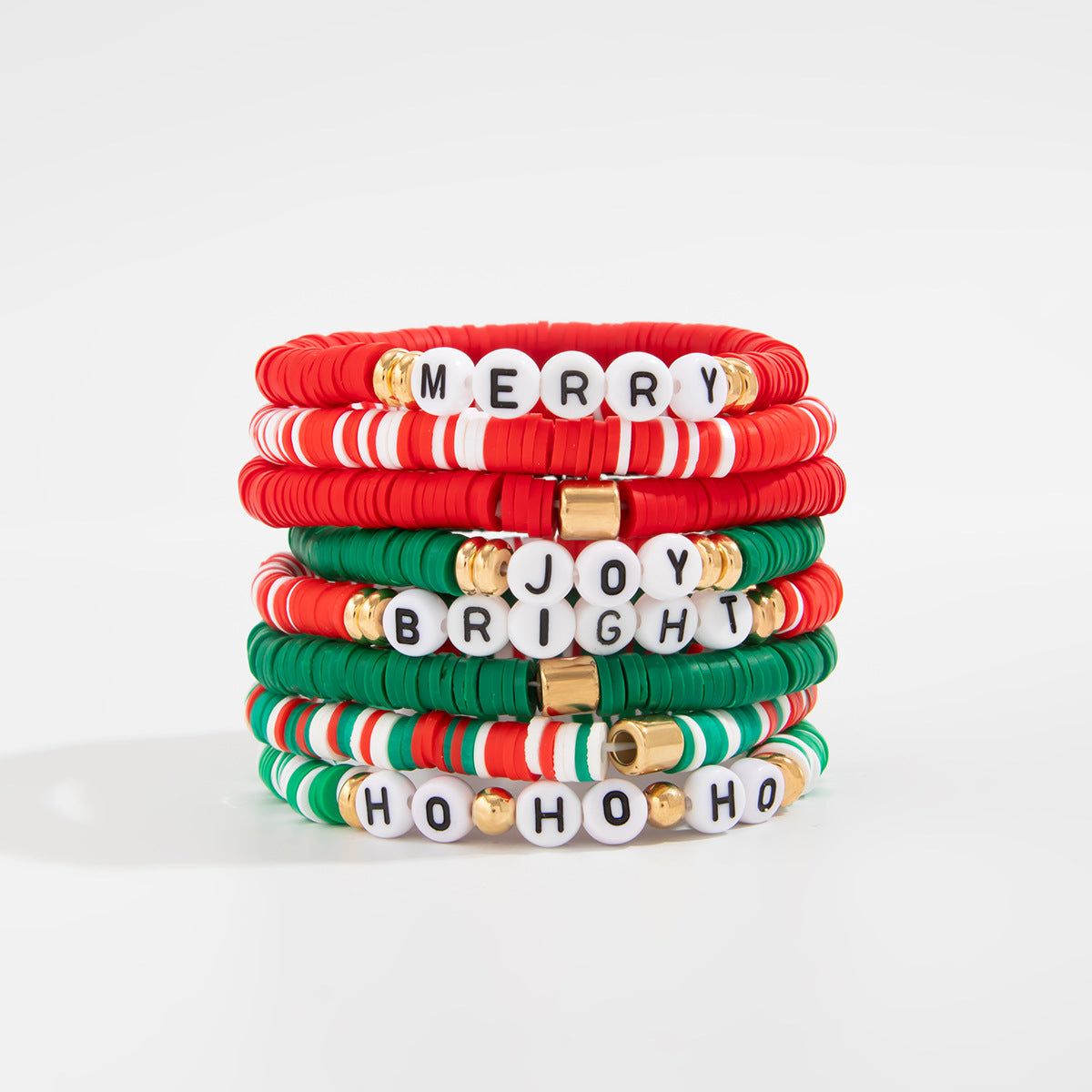 Planderful Collection Vienna Verve Elastic Beaded Christmas Bracelet For Women Gift For Her Festive Statement Jewelry