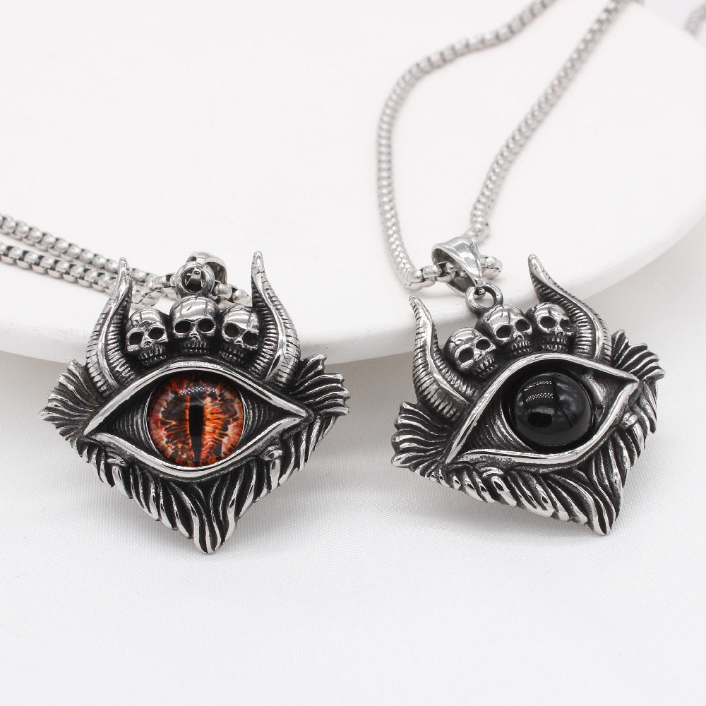 Personalized Skeleton Ox Pendant Titanium Steel By Planderful For Men Unisex Protection Symbol