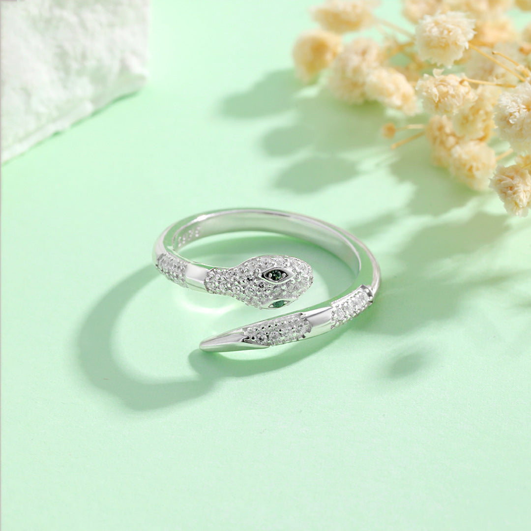 Planderful Everyday Genie S925 Sterling Silver Snake Ring – High-End Niche Luxury