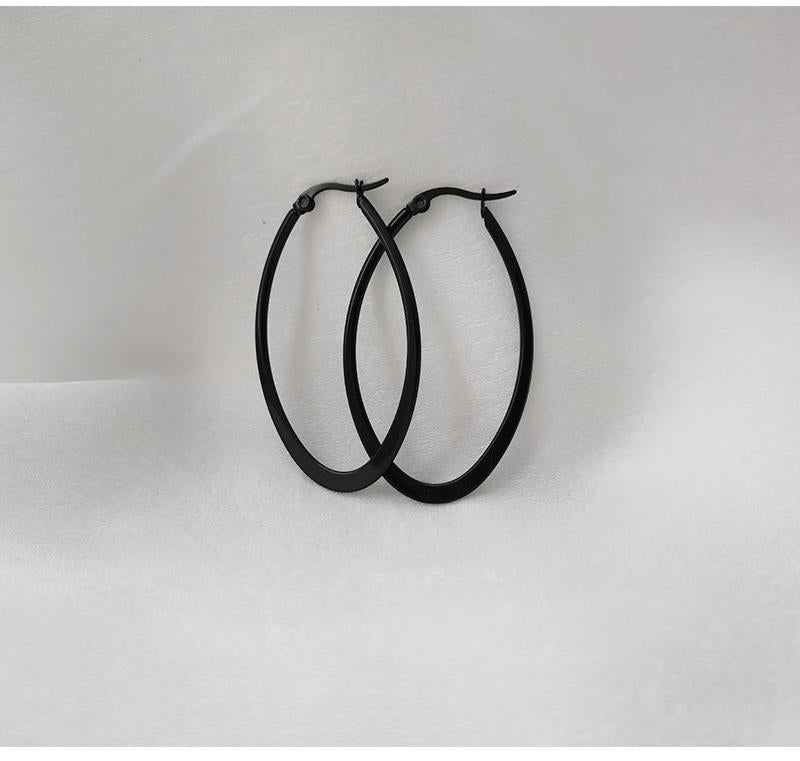 Earrings Large Circle Korean Titanium Steel Gold Earrings