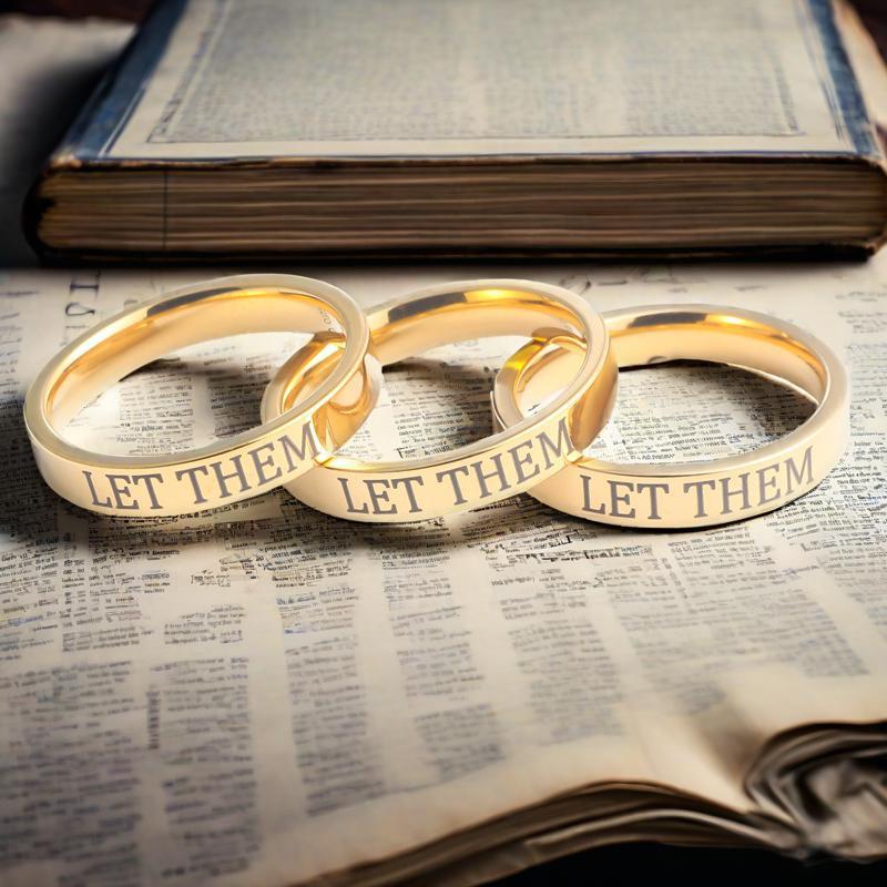 Let Them Inspirational Steel Ring For Women Planderful