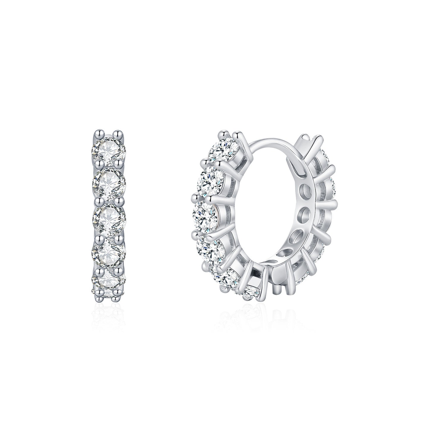 Planderful Moissanite Sparkling Earrings – Dazzling VVS1 Clarity Design