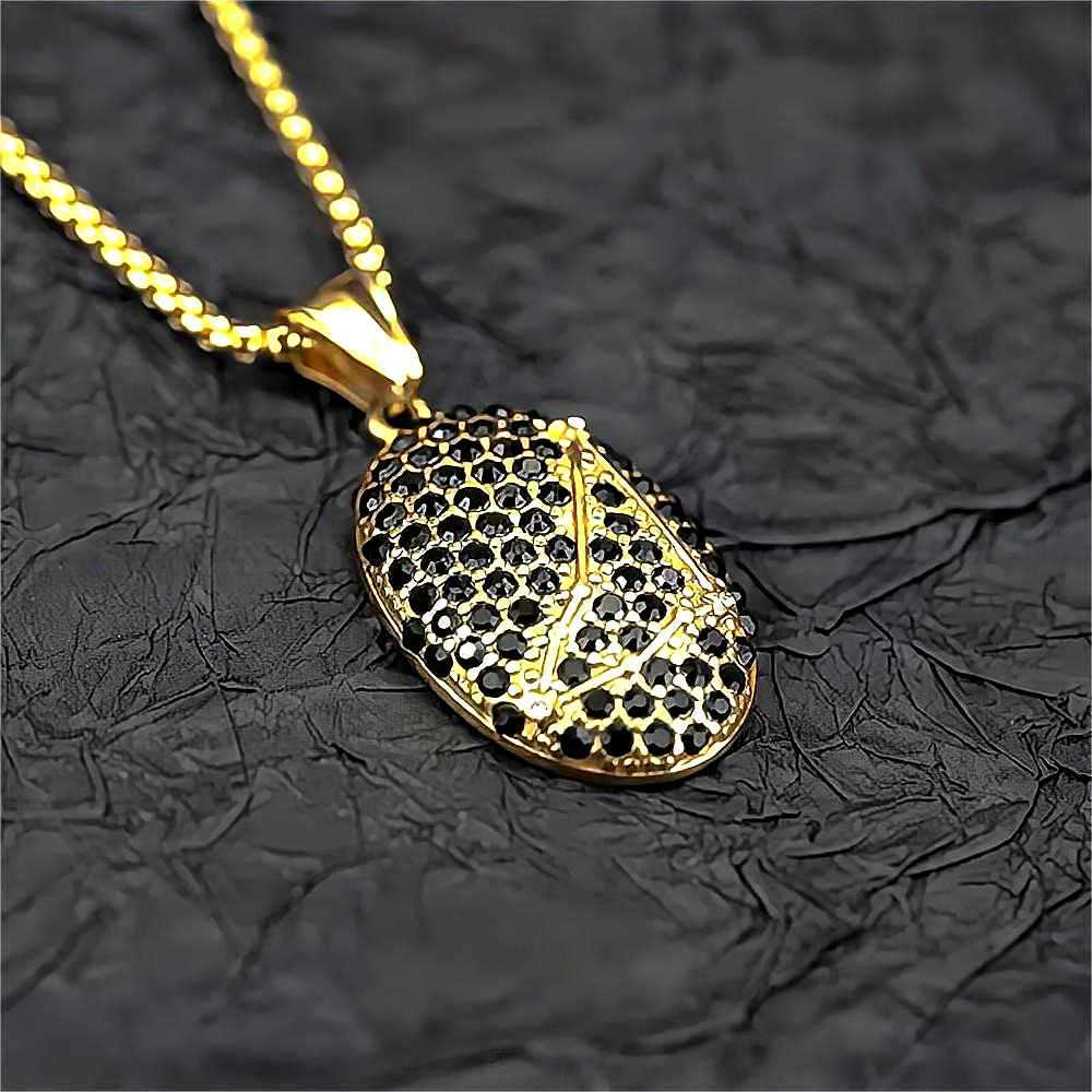 Zodiac Zircon Stainless Steel Pendant Necklace