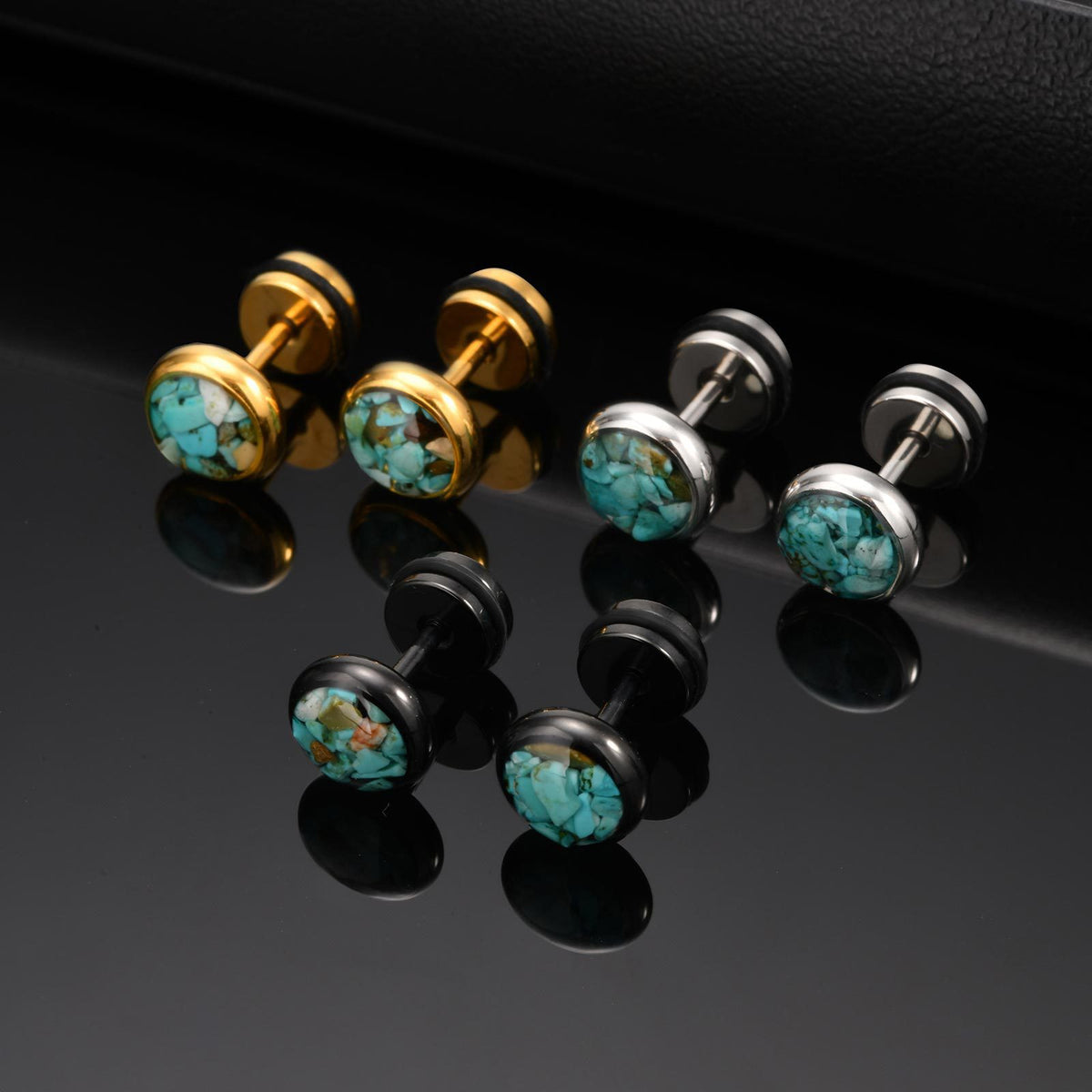 Modern Stainless Steel Earring — Single — Gold / Silver / Black