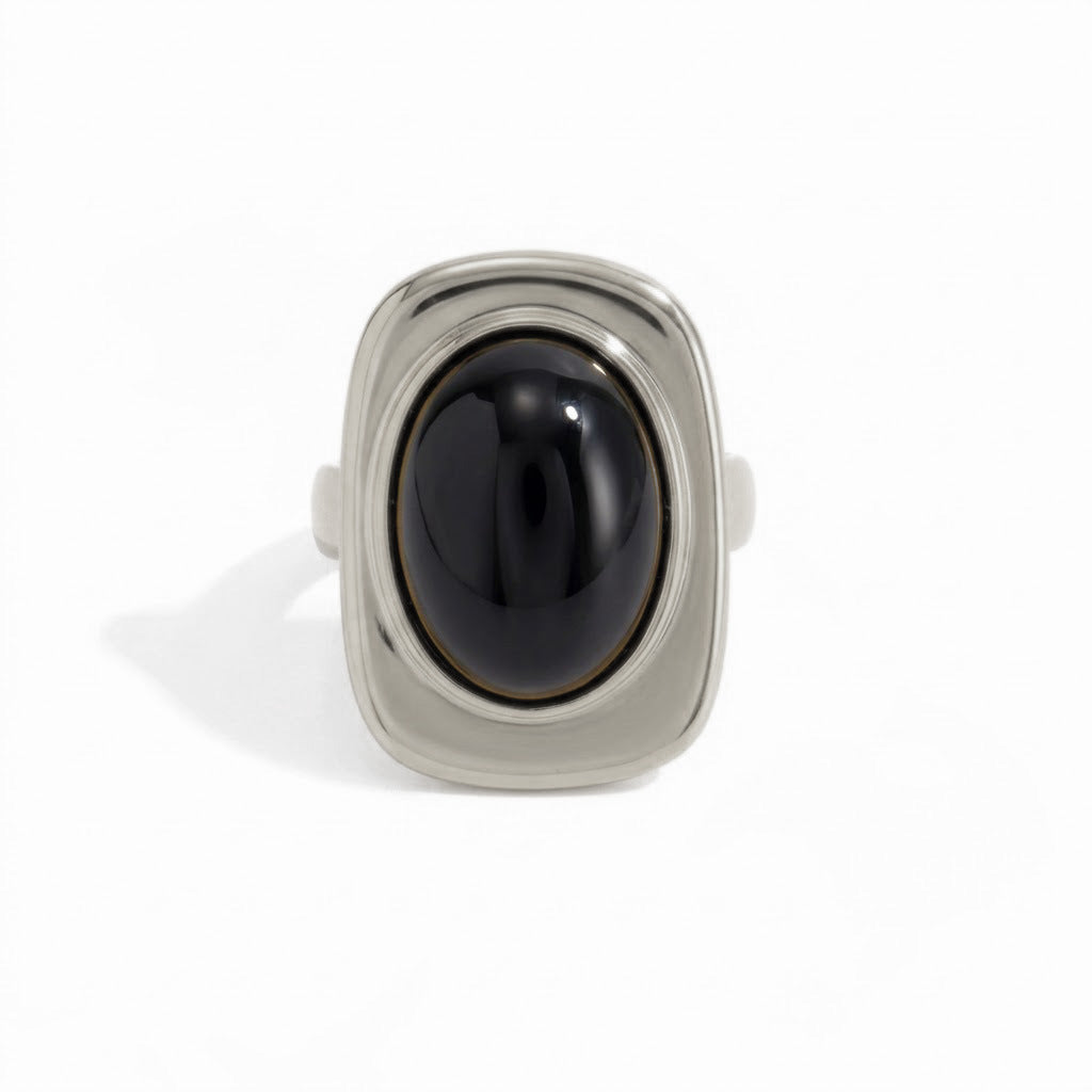 Geometric Resin Ring Open Irregular Square Design Vienna Verve By Planderful Collection For Fashion Forward Women