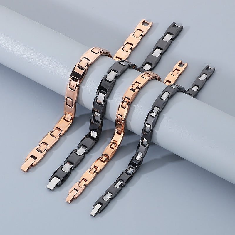 Planderful Magnetic Couple Bracelet Tungsten Steel Unisex