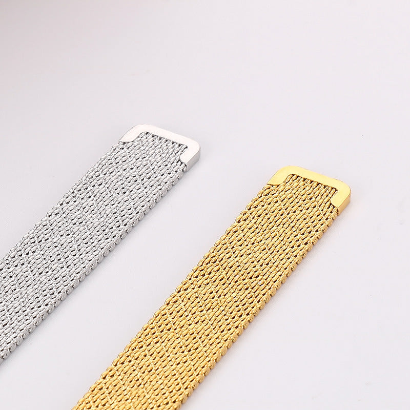 Planderful Men Titanium Steel Bracelet Zircon Cross Hip Hop