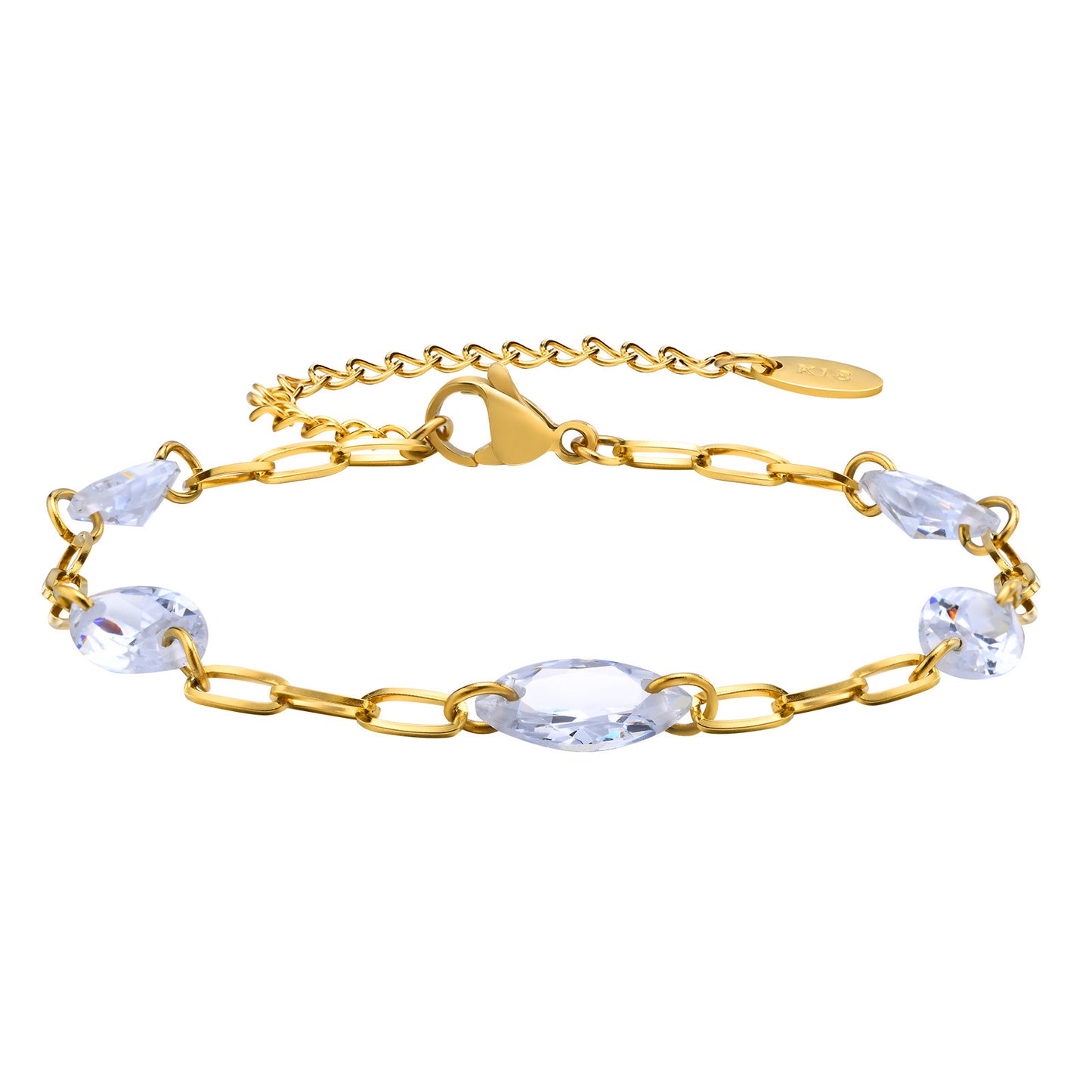 Titanium Steel Temperament Fashion Jewelry Gold Cross Bracelet