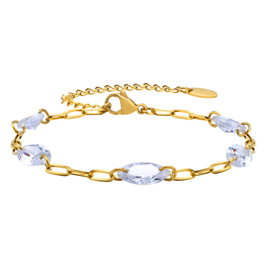 Titanium Steel Temperament Fashion Jewelry Gold Cross Bracelet