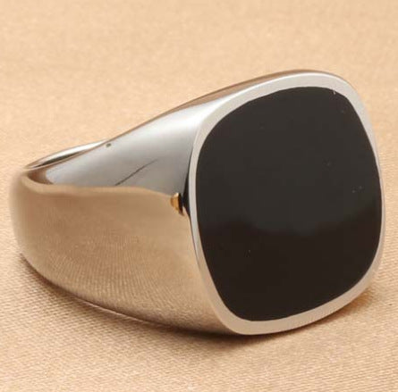 European And American Jewelry Titanium Steel Epoxy Ring Men