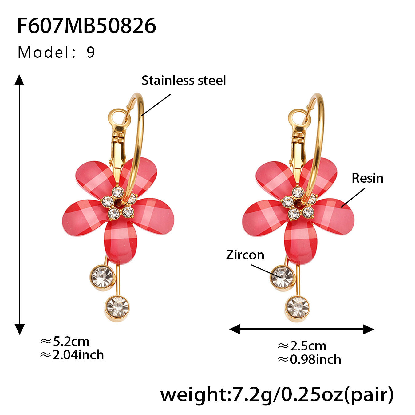 Planderful Camellia Zircon Tassel Earrings Women Stainless