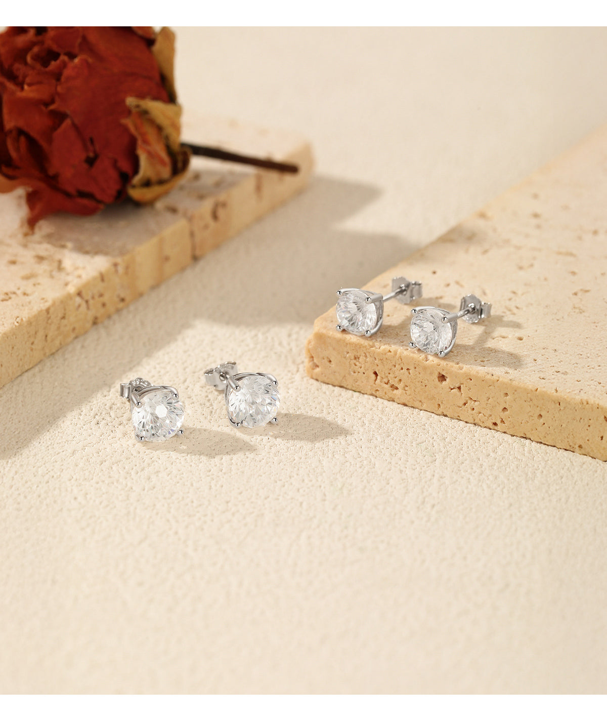 925 Sterling Silver Fireworks-Cut Stud Earrings