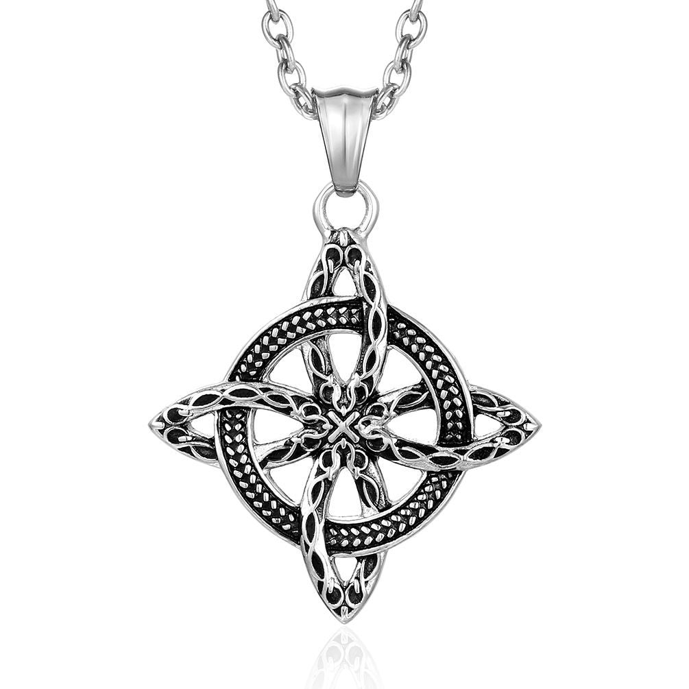 Planderful Nordic Celtic Eternal Loop Knot Necklace Durable Steel Pendant For Nordic Culture Lovers Gift