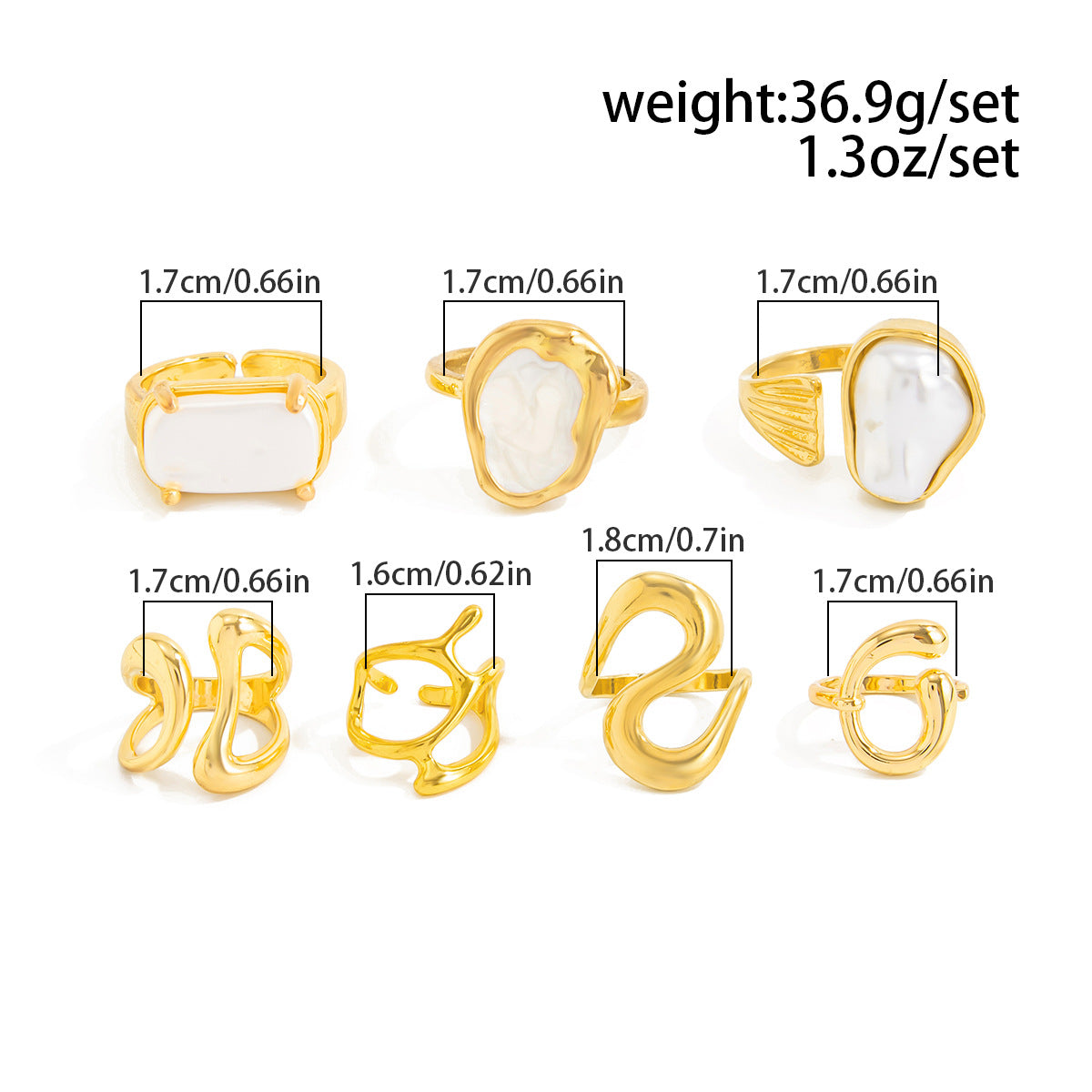 Planderful Imitation Pearl Ring Retro Baroque Statement Jewelry For Women Elegant Vintage Inspired