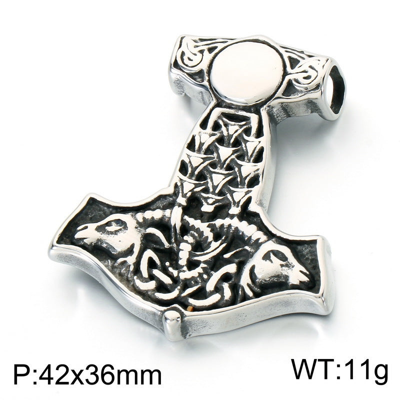 Nordic Viking Quake Stainless Steel Men's Pendant Vintage Irish Knot Mythical Pendant Necklace