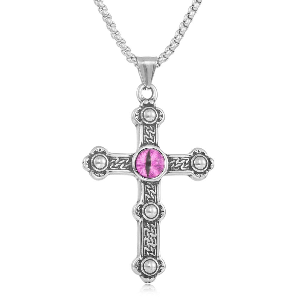 European And American Stainless Steel Cross Eye Pendant