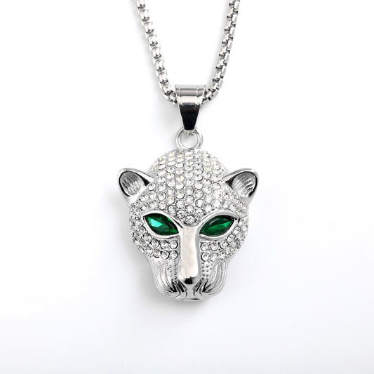 Clothing Inlaid Stainless Steel Pendant Necklace