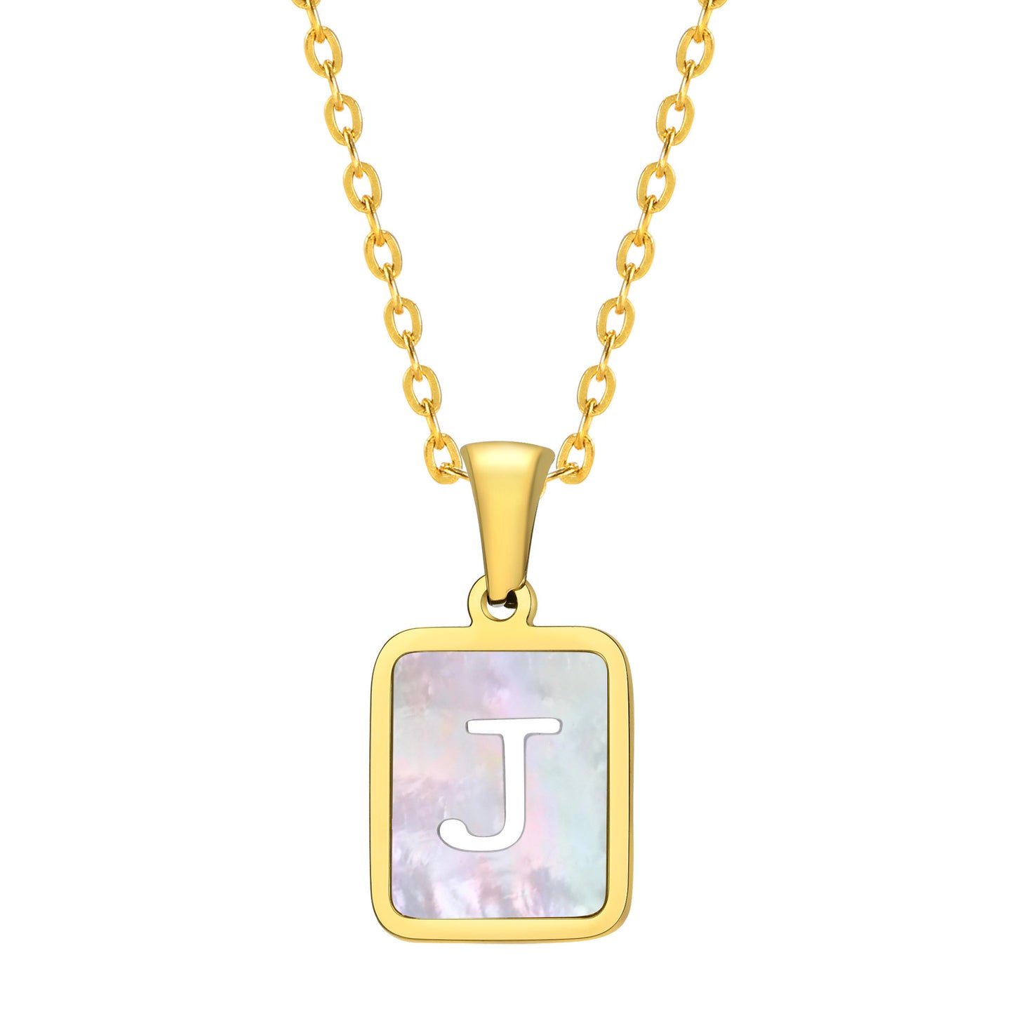 European And American Jewelry Shell Square Pendant Necklace