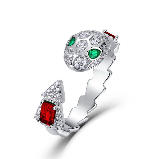 Planderful Gala Fireworks Snake Jewelry Set – Colorful Lab Grown Gemstone in S925 Silver