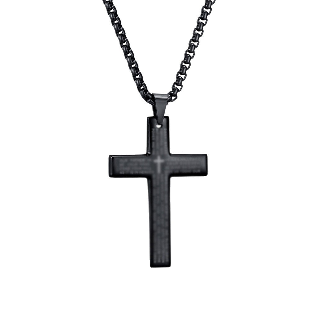 Planderful Durable Stainless Steel Cross Necklace Unisex Hip Hop Pendant Gift For Him Or Her