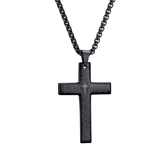 Planderful Durable Stainless Steel Cross Necklace Unisex Hip Hop Pendant Gift For Him Or Her