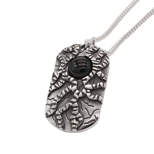 Devils Eye Pendant Titanium Steel Necklace Retro Classic For Men And Unisex Protection Planderful Everyday Genie