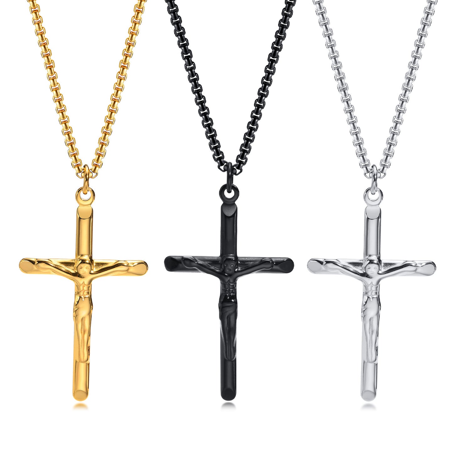 European And American Jewelry Titanium Steel Cross Necklace