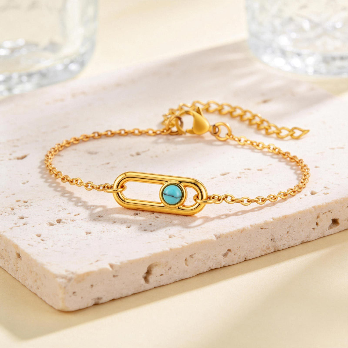 Turquoise Stainless Steel Necklace