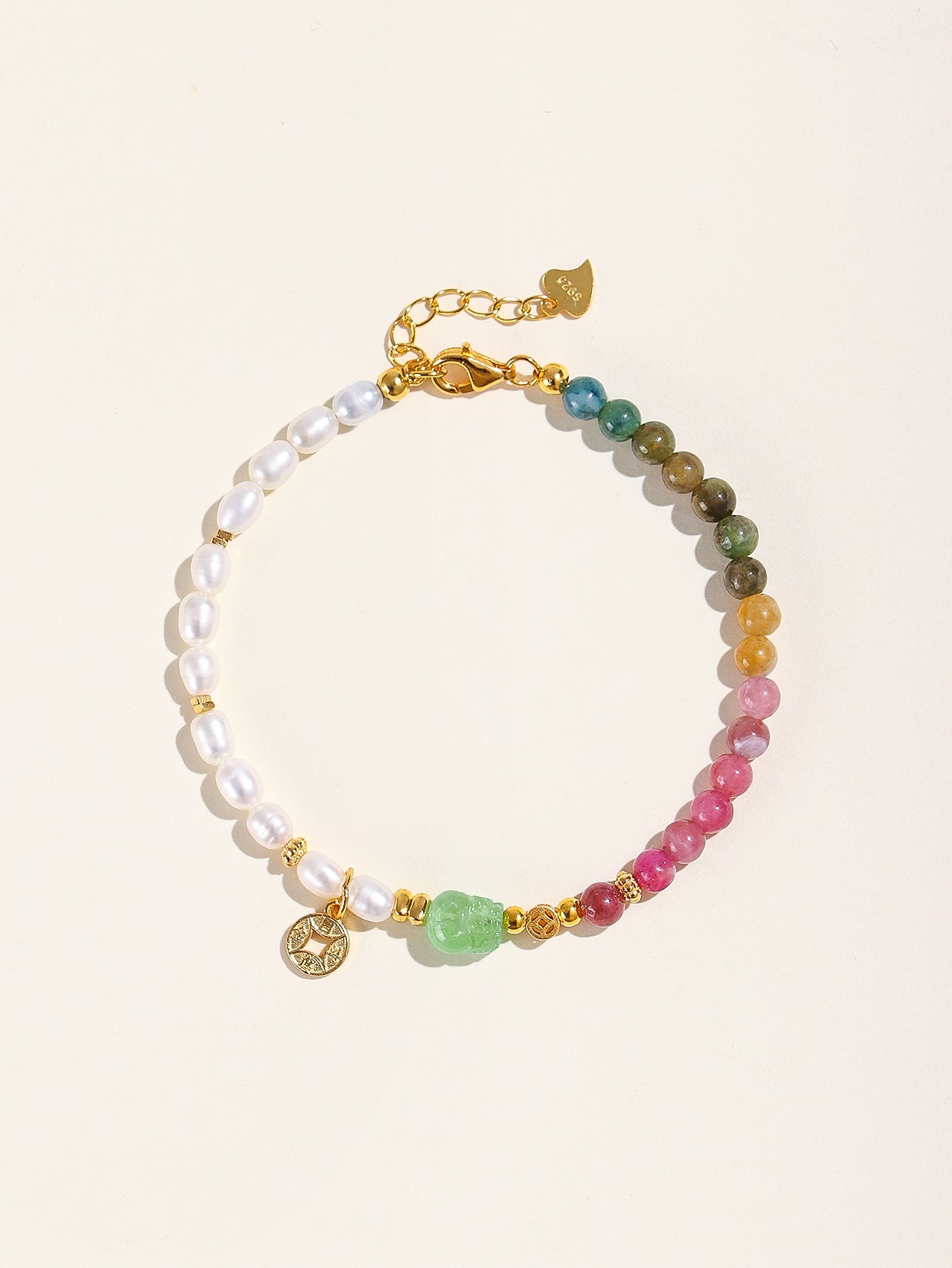 Planderful Fortune's Favor Bracelet – Freshwater Pearl and Tourmaline Design