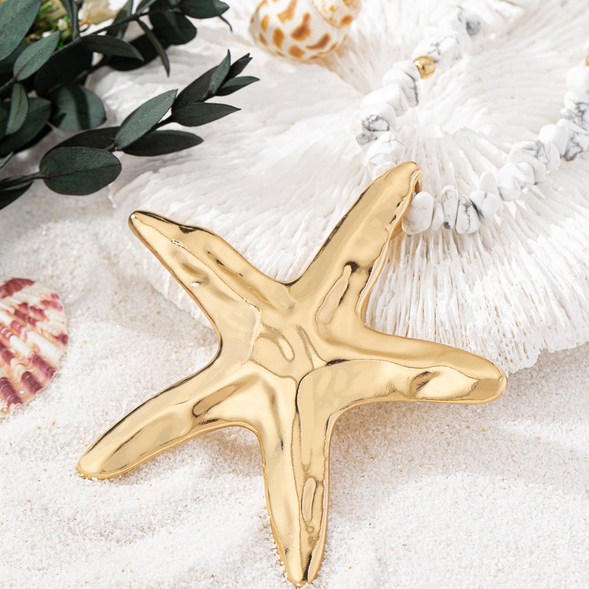 Planderful Vienna Verve Necklace – Irregular Stone Starfish Design