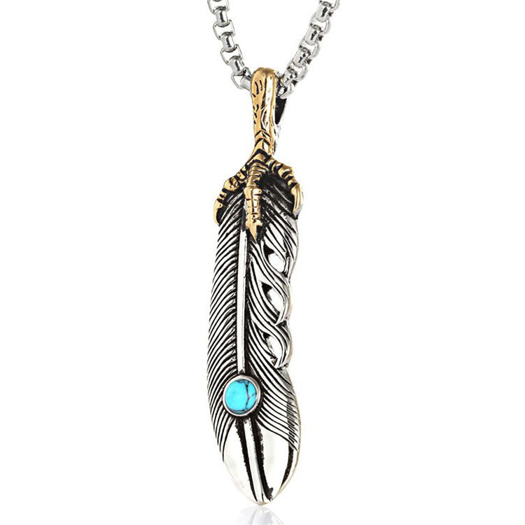 Directly From The Manufacturer Stainless Takahashi Feather Pendant
