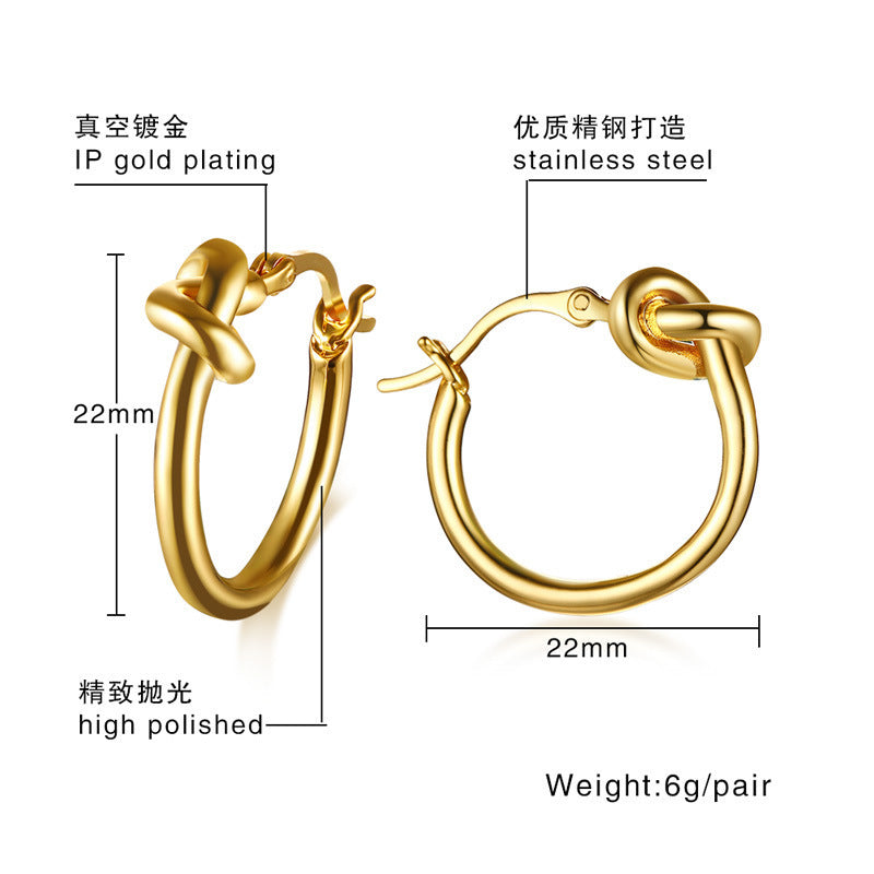 Modern Stainless Steel Earrings — Gold / Silver
