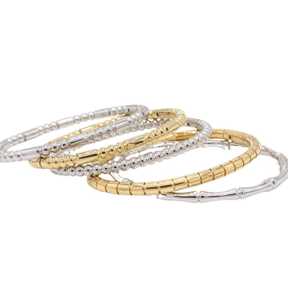 Planderful Everyday Genie – Simple European and American Titanium Steel Bead Bracelet