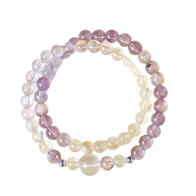 Amethyst Crystal Double-Wrap Bracelet