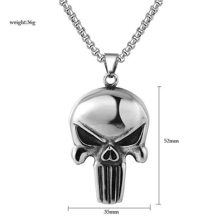 1. Planderful Skull Mask Necklace Titanium Steel Unisex Jewelry Bold Hip Hop Style Gift