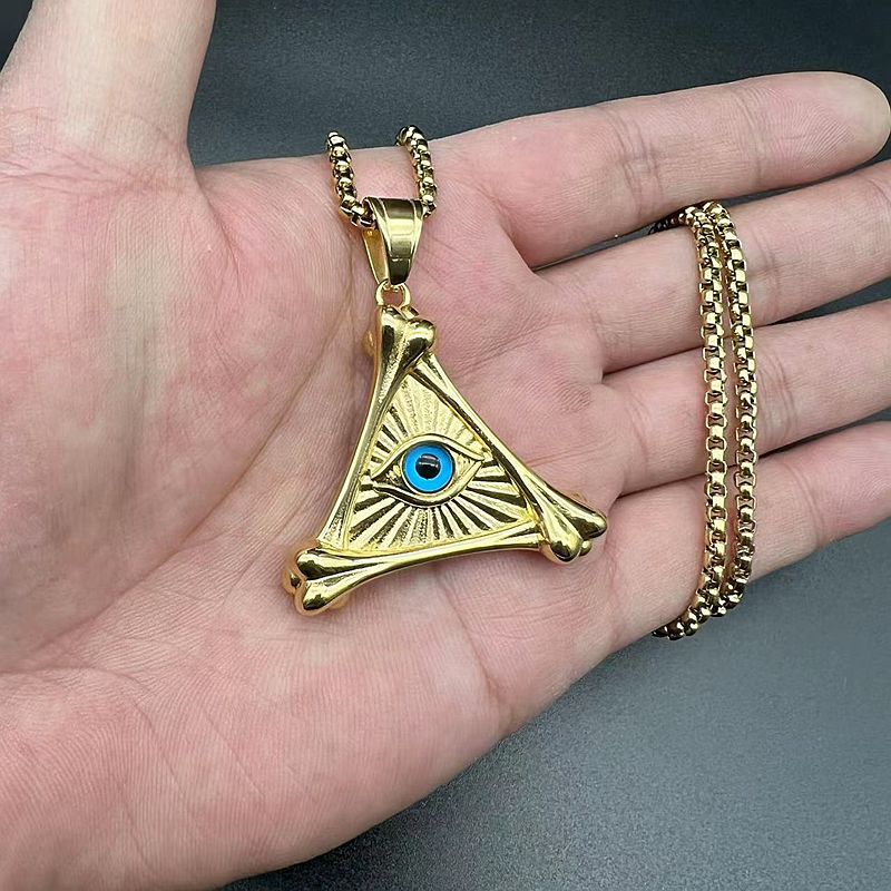 Gold-Plated Stainless Steel Necklace - Statement Punk